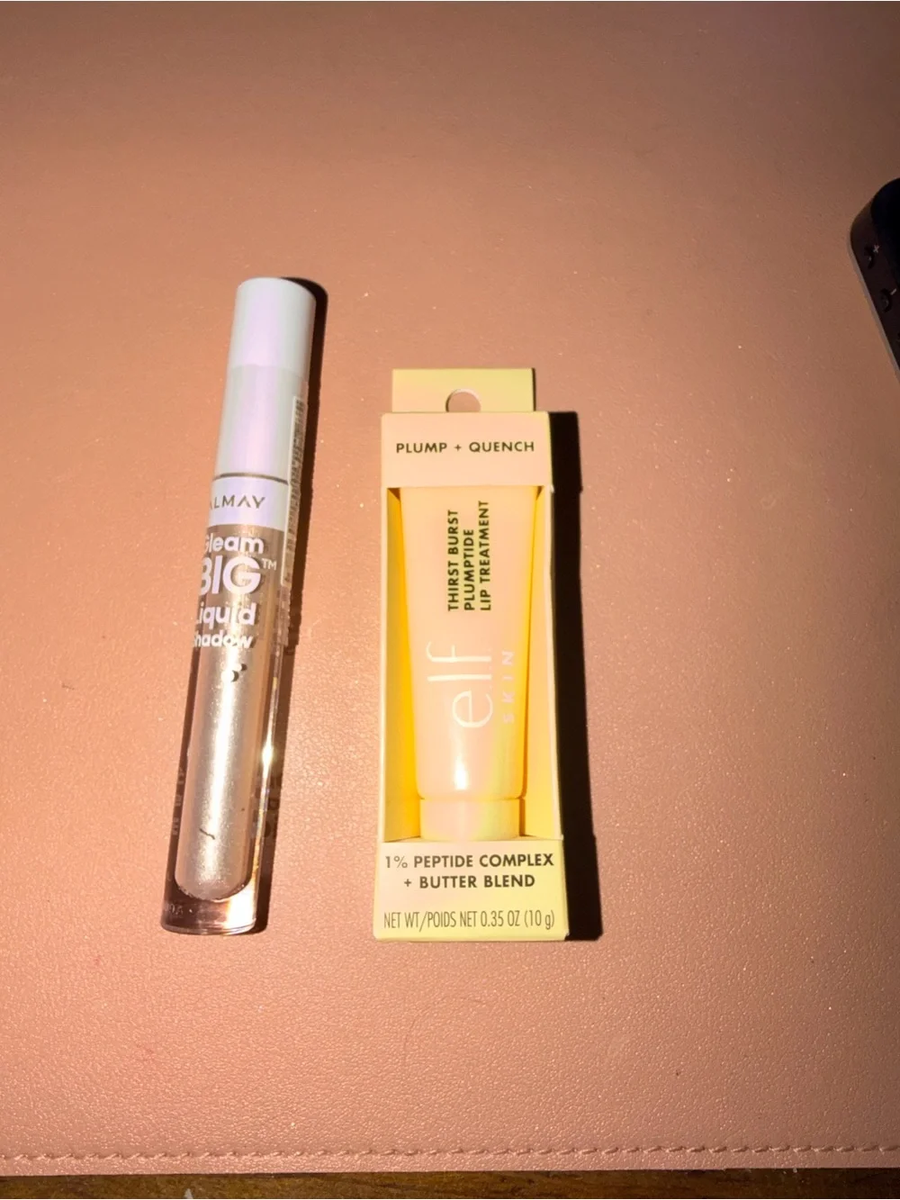 Almay Halo Dust Liquid Eye Shadow & Elf Peptide Lip Treatment